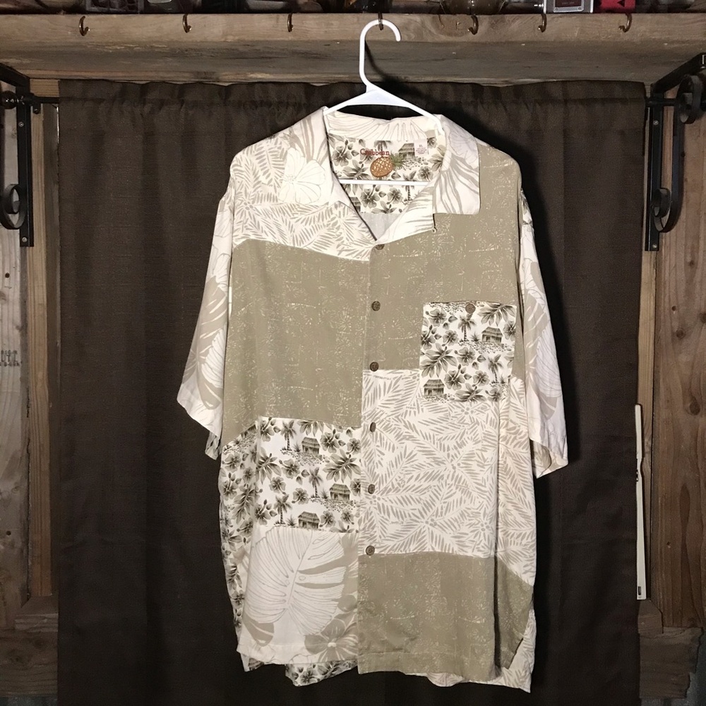 Caribbean Pineapple Hawaiian button down shirt